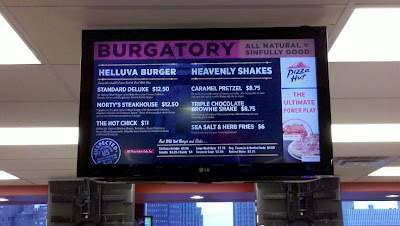 Burgatory at Consol Energy Center The limited menu at Burgatory at Consol Energy Center